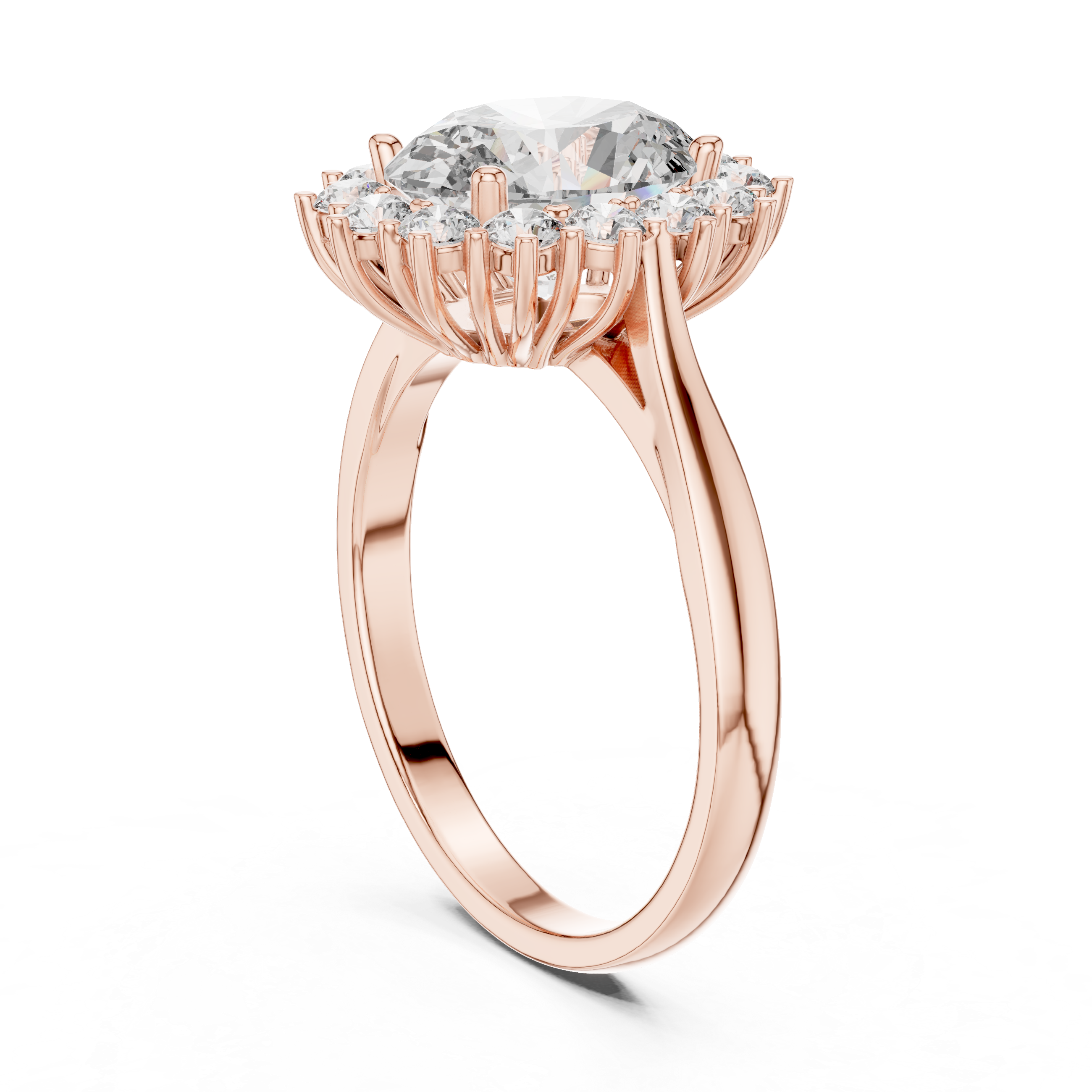 Oval Cut "Star-Bright" Lab-Grown Diamond Halo Engagement Ring