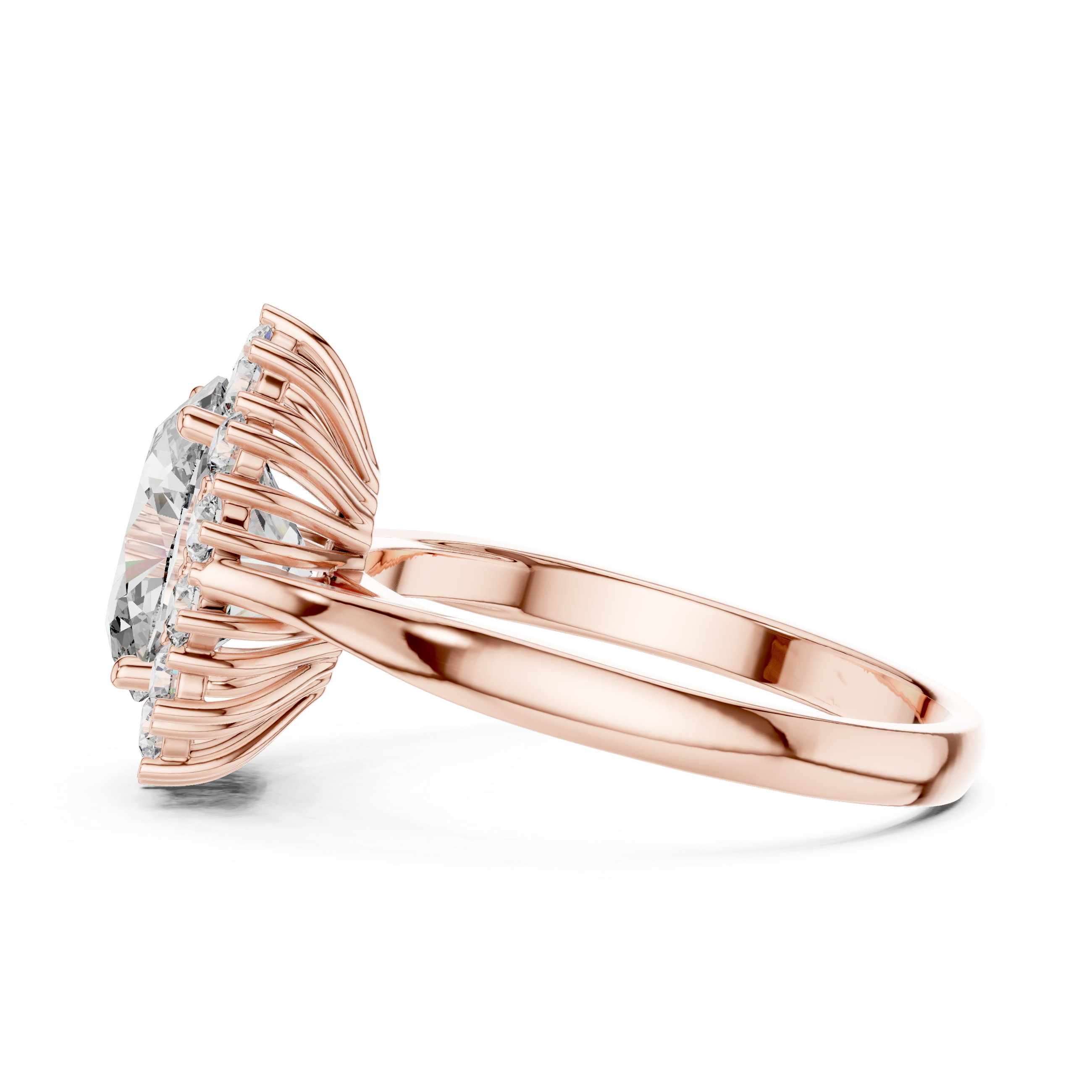 Oval Cut "Star-Bright" Lab-Grown Diamond Halo Engagement Ring