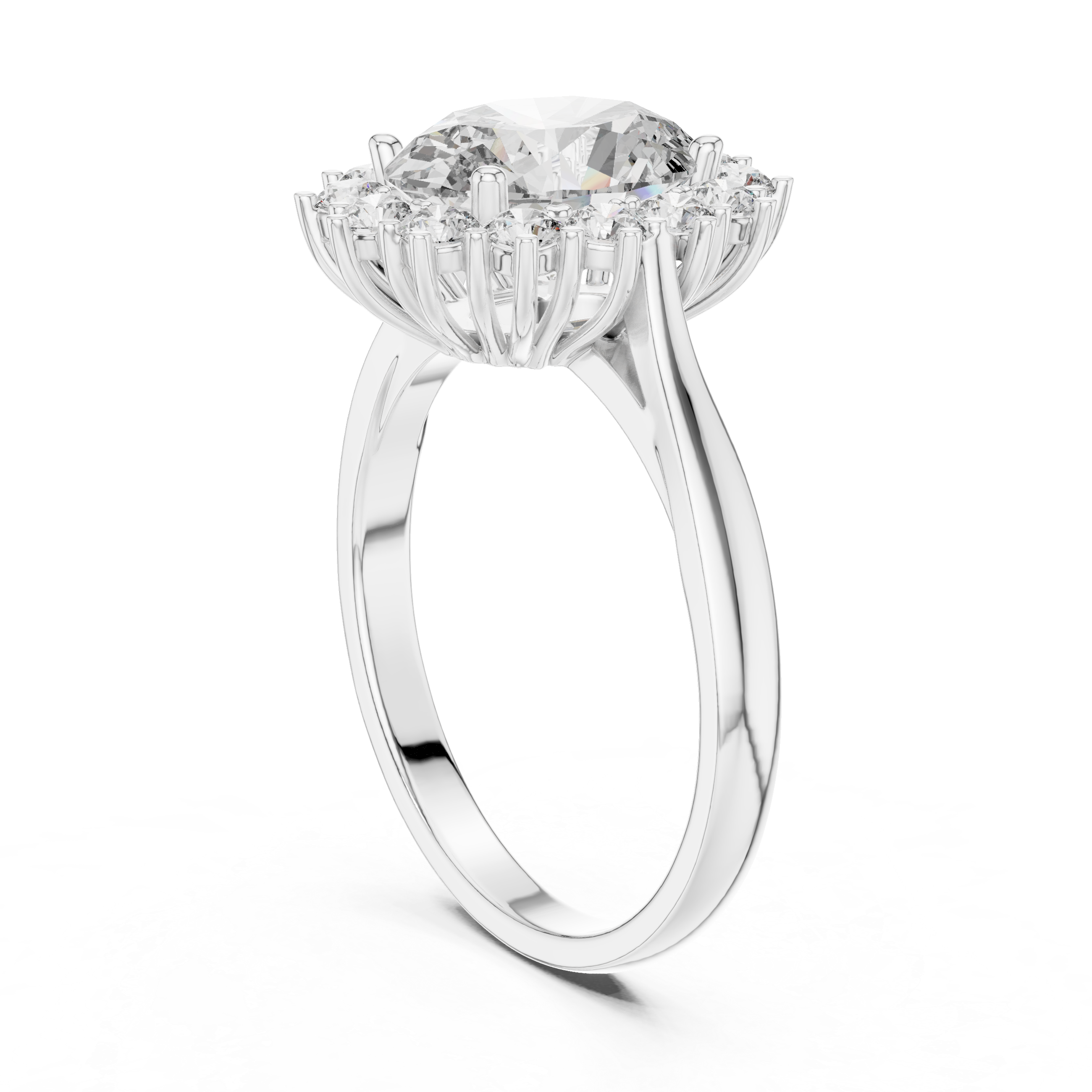 Oval Cut "Star-Bright" Lab-Grown Diamond Halo Engagement Ring