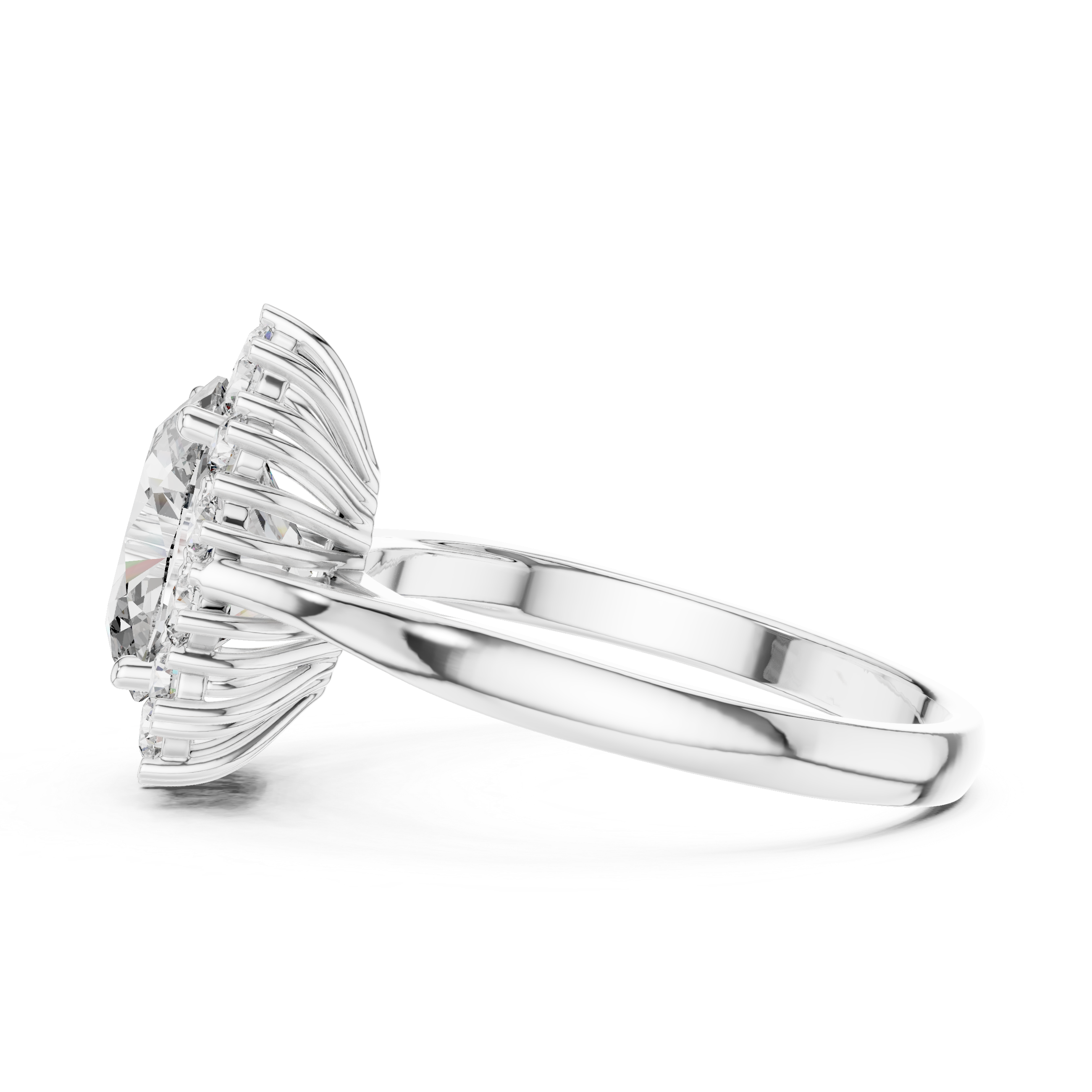 Oval Cut "Star-Bright" Lab-Grown Diamond Halo Engagement Ring