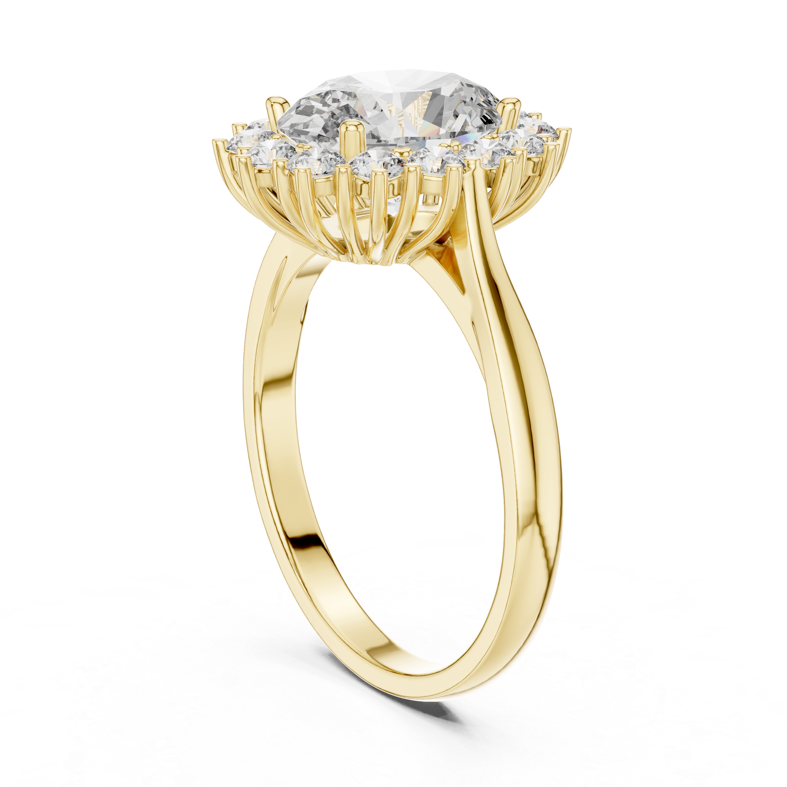 Oval Cut "Star-Bright" Lab-Grown Diamond Halo Engagement Ring