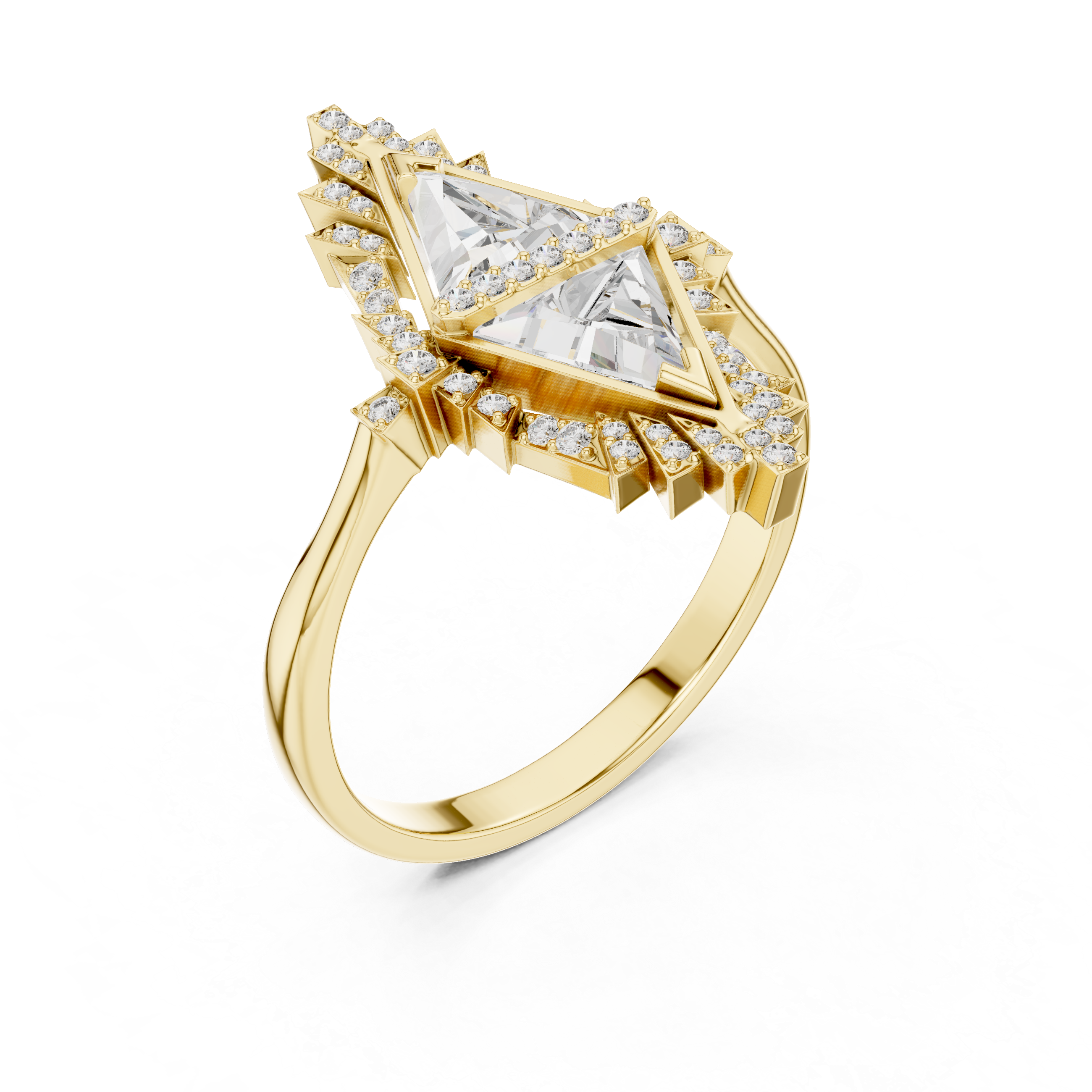 Exquisite Asscher Cut Lab-Grown Diamond Ring in  Silver