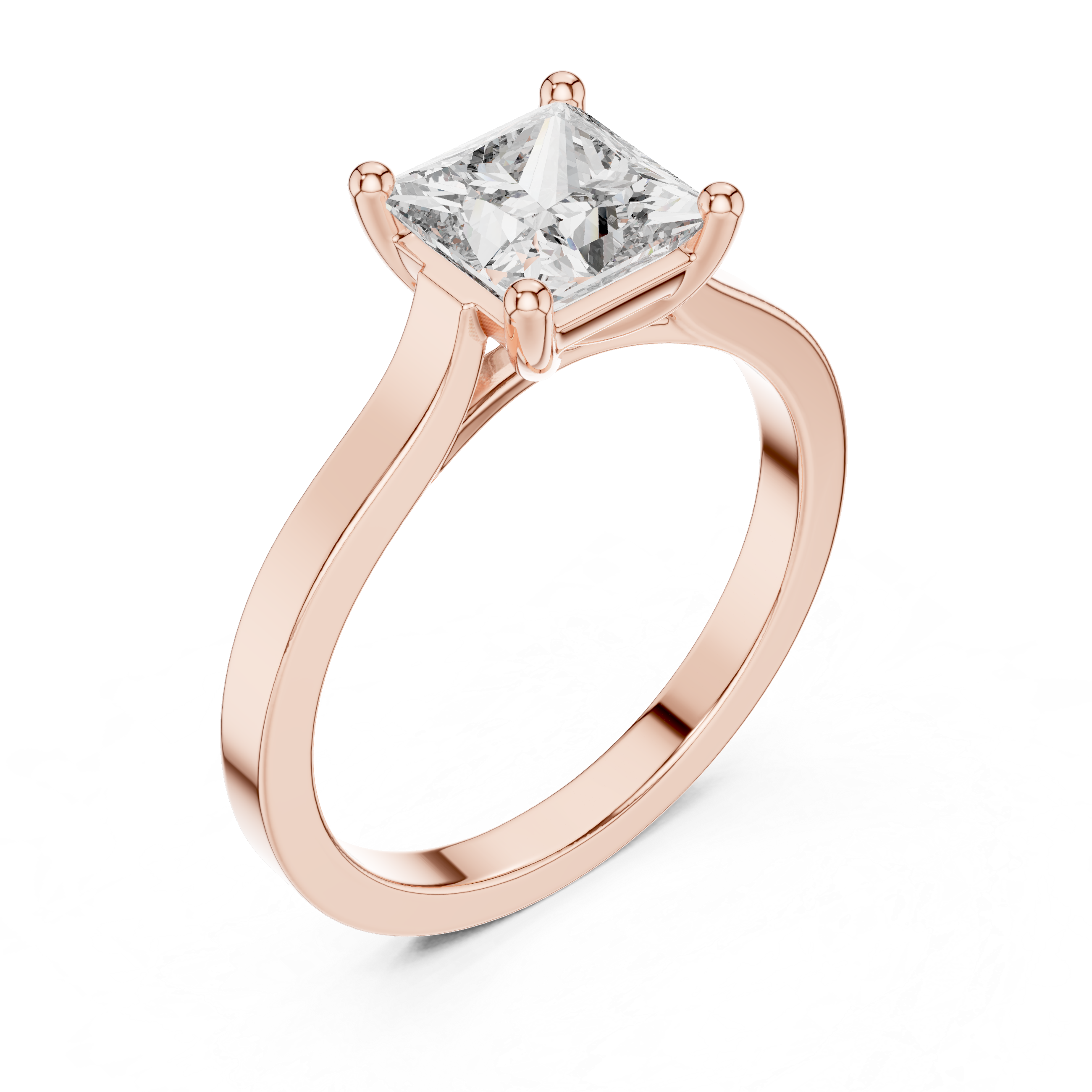 Ethical Elegance Princess Cut Lab-Grown Diamond Ring – 925 Sterling Silver