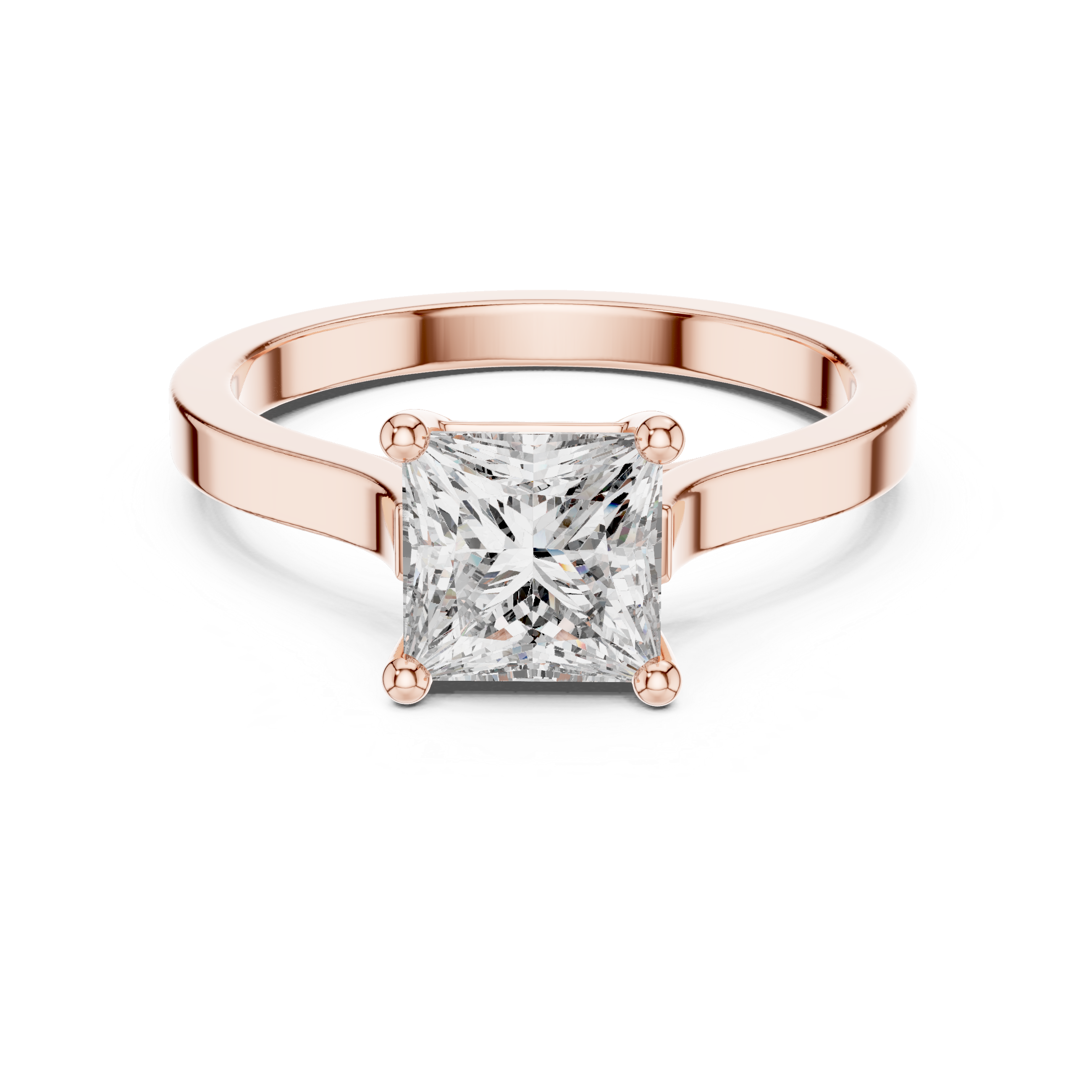 Ethical Elegance Princess Cut Lab-Grown Diamond Ring – 925 Sterling Silver