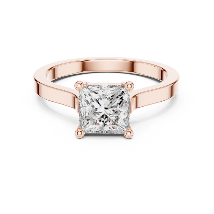 Ethical Elegance Princess Cut Lab-Grown Diamond Ring – 925 Sterling Silver