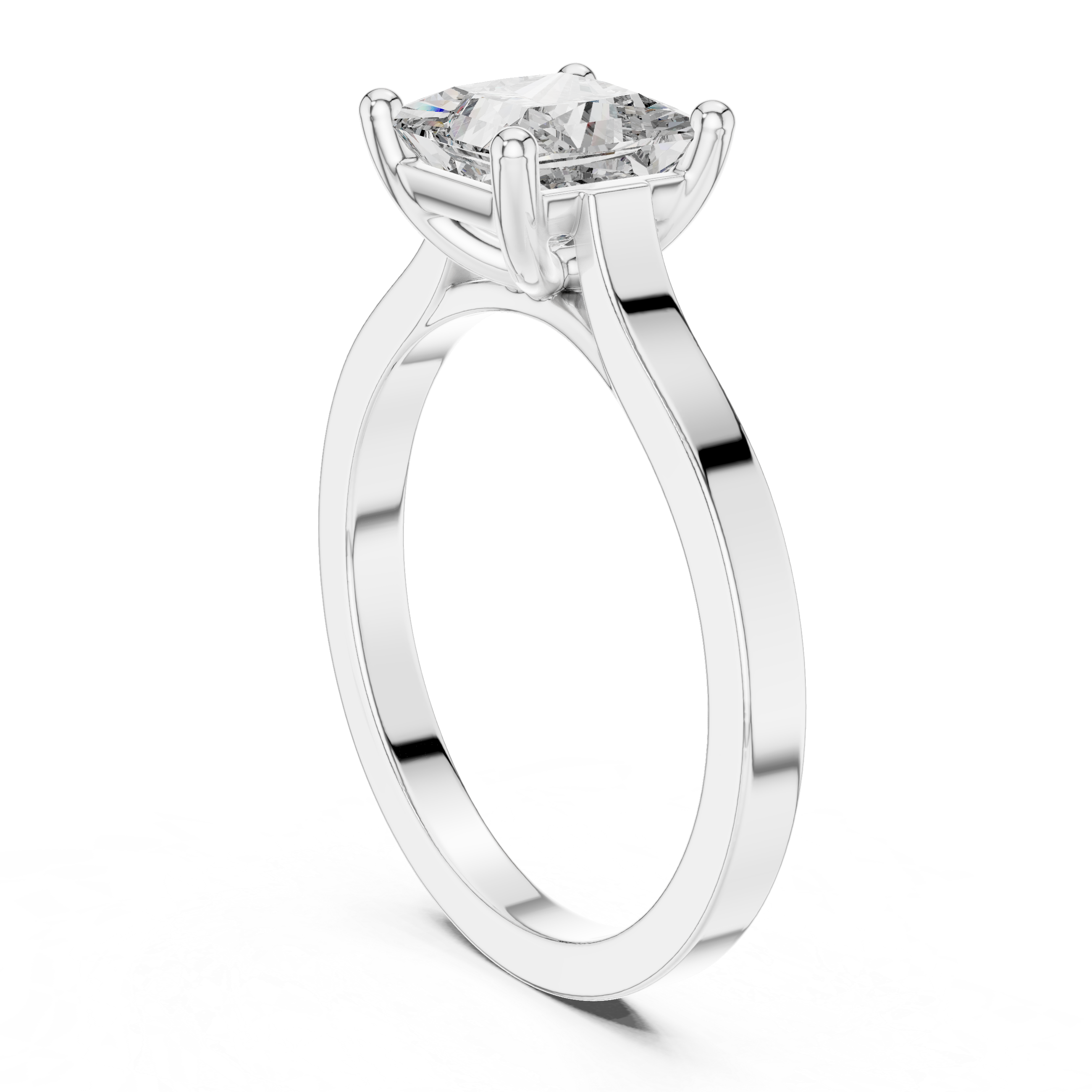Ethical Elegance Princess Cut Lab-Grown Diamond Ring – 925 Sterling Silver
