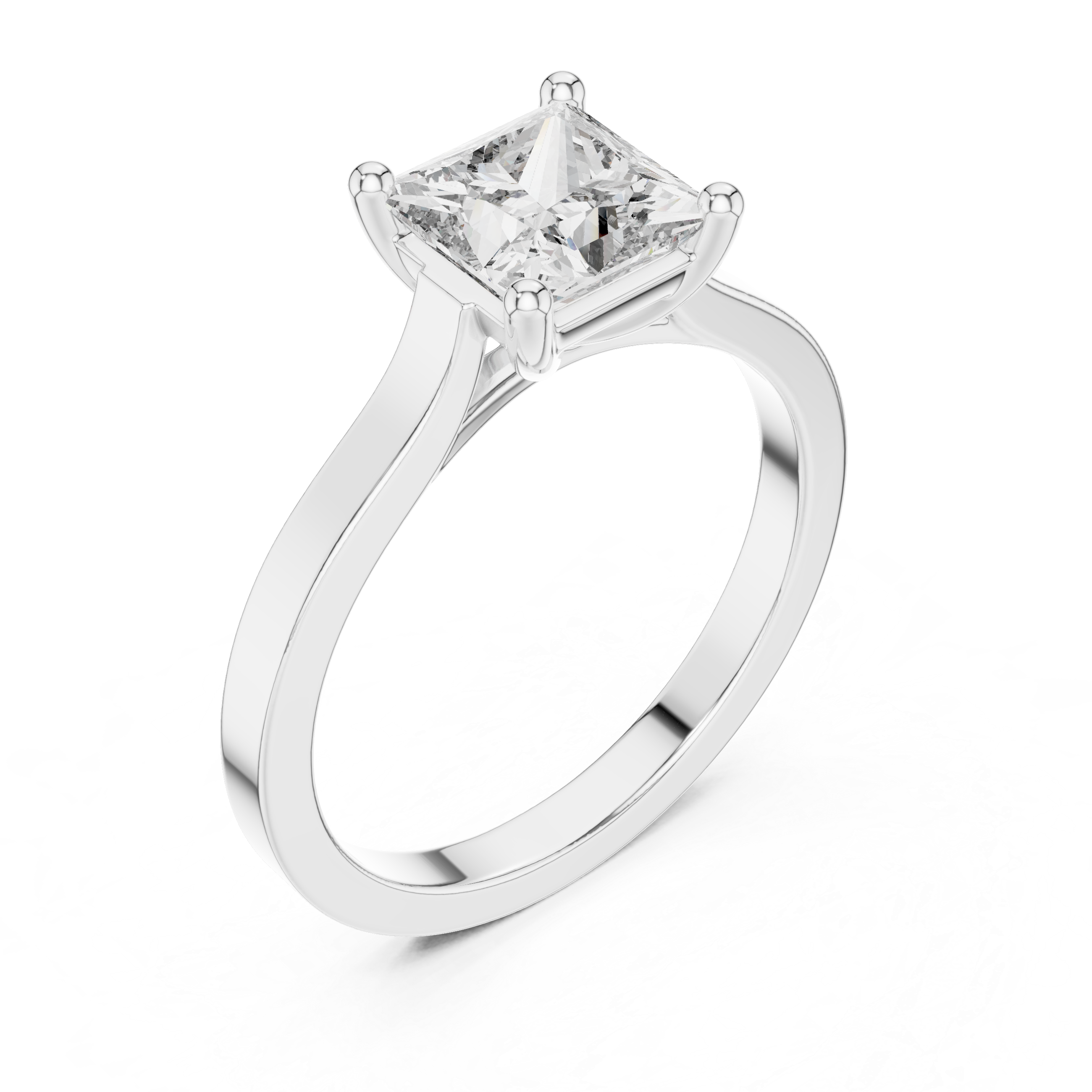 Ethical Elegance Princess Cut Lab-Grown Diamond Ring – 925 Sterling Silver