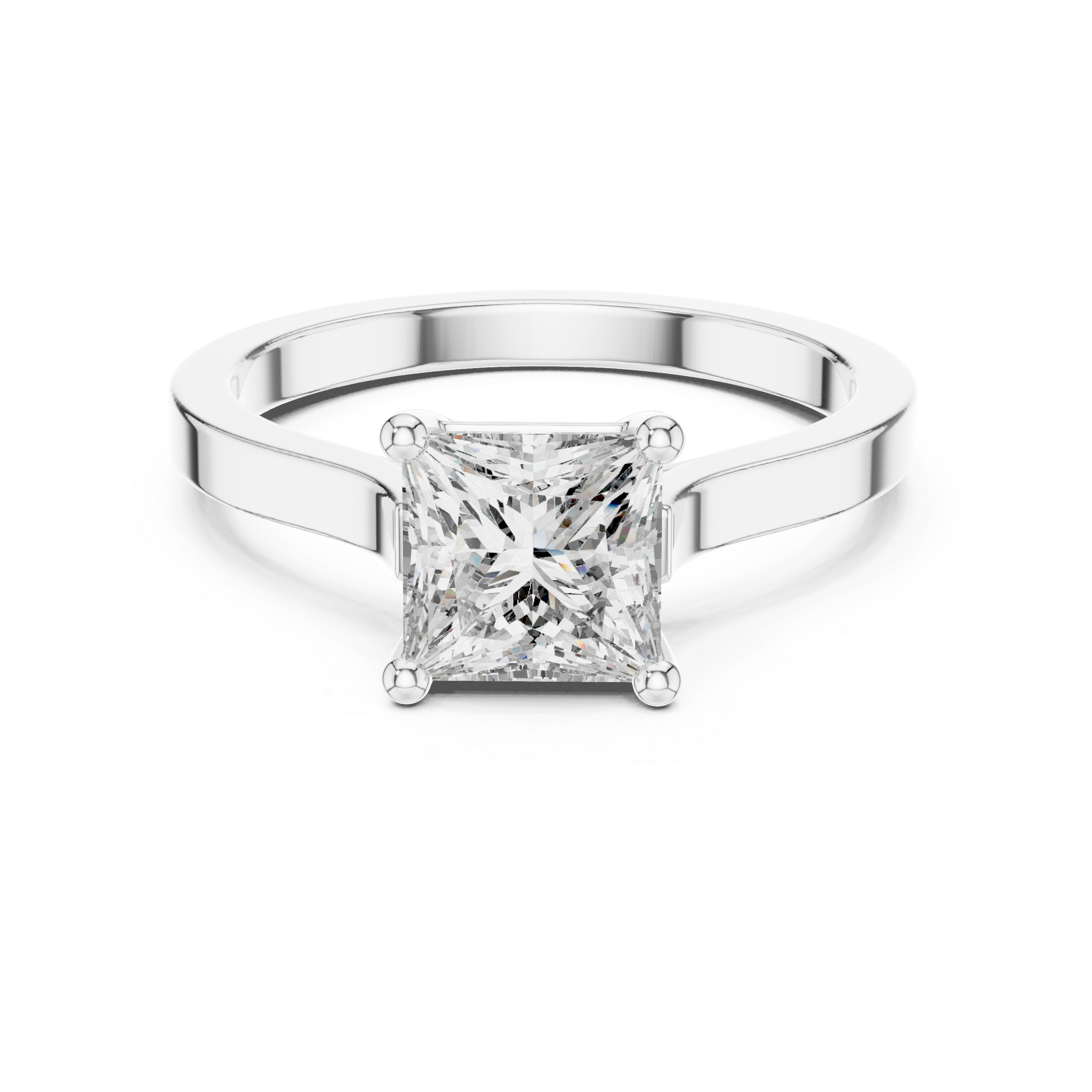 Ethical Elegance Princess Cut Lab-Grown Diamond Ring – 925 Sterling Silver