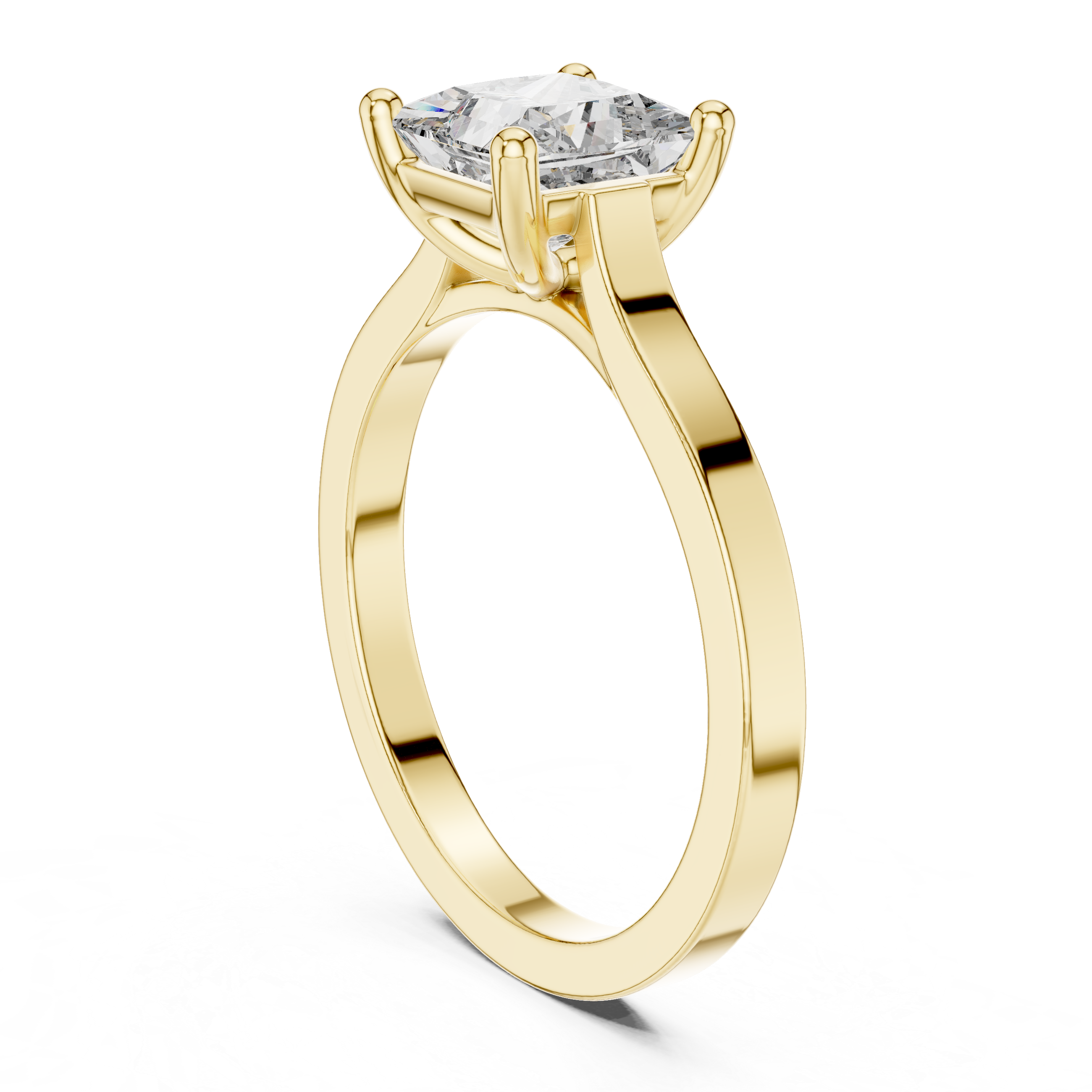 Ethical Elegance Princess Cut Lab-Grown Diamond Ring – 925 Sterling Silver