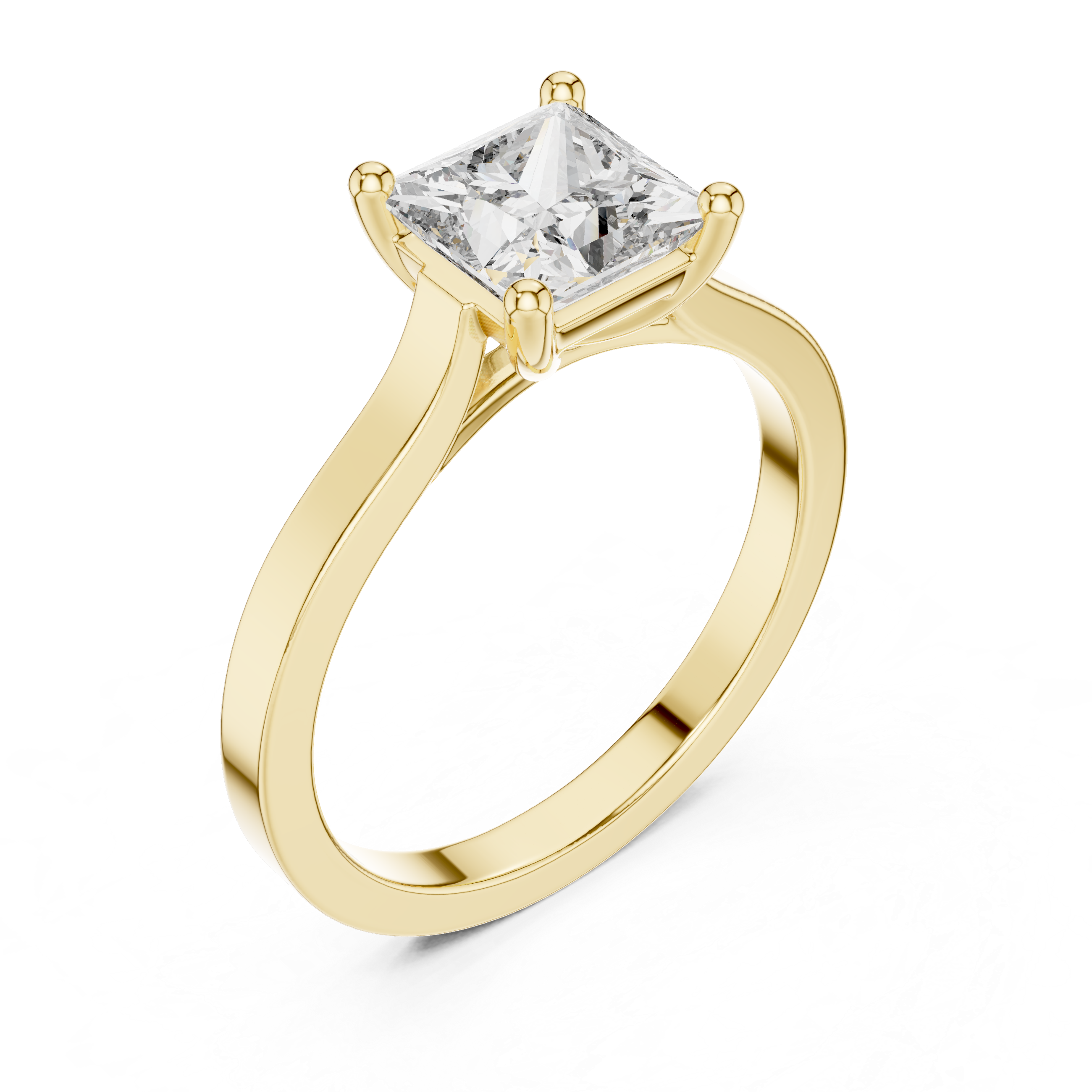 Ethical Elegance Princess Cut Lab-Grown Diamond Ring – 925 Sterling Silver