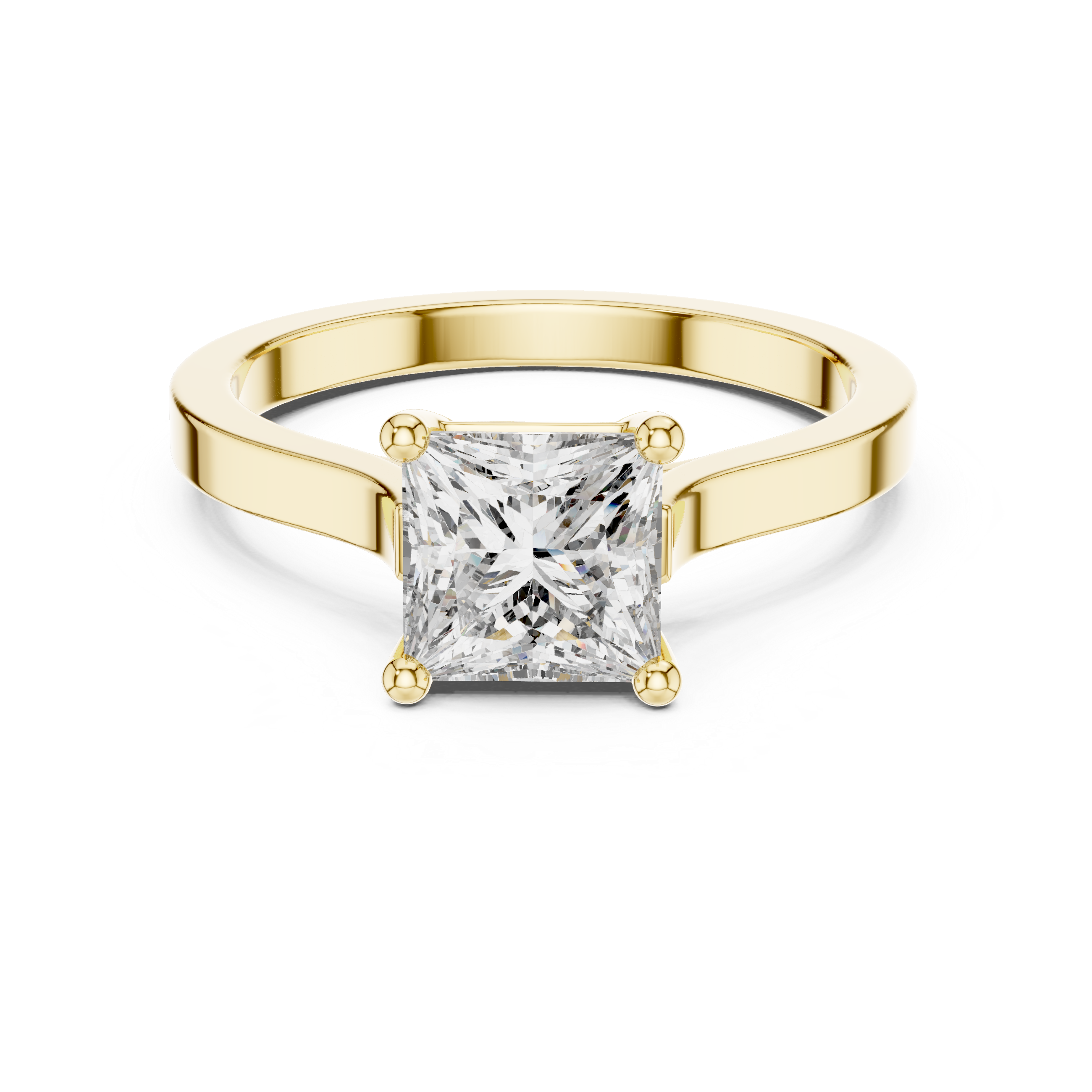 Ethical Elegance Princess Cut Lab-Grown Diamond Ring – 925 Sterling Silver
