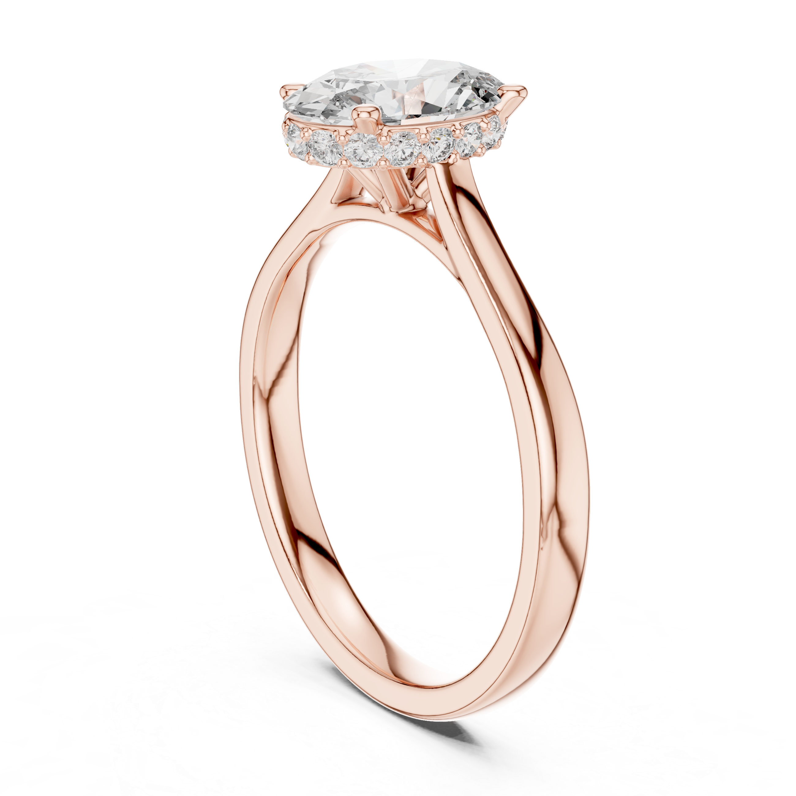 Oval Lab Diamond Engagement Ring | 925 Sterling Silver