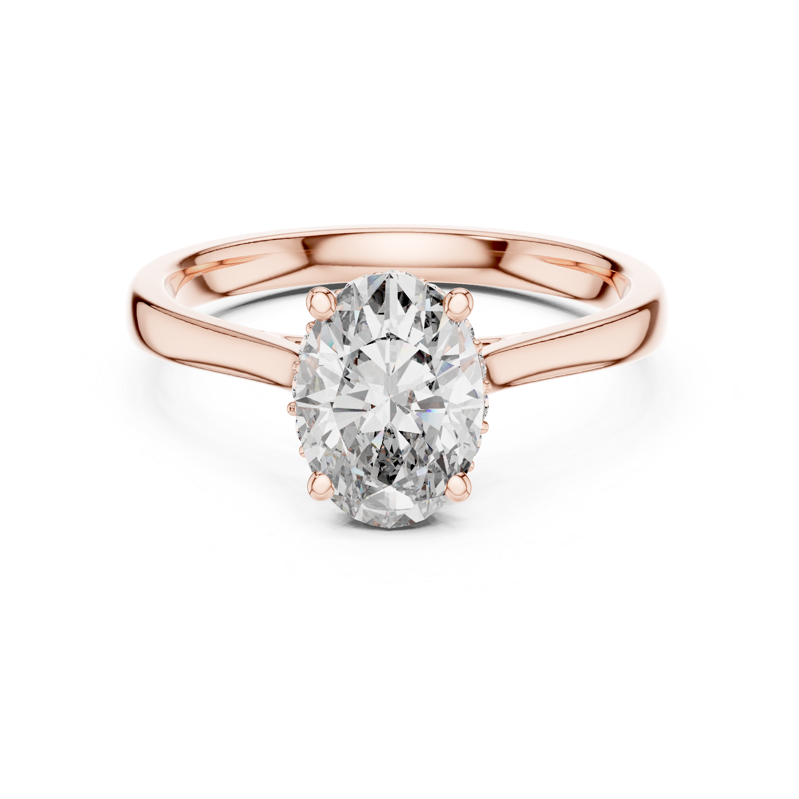 Oval Lab Diamond Engagement Ring | 925 Sterling Silver