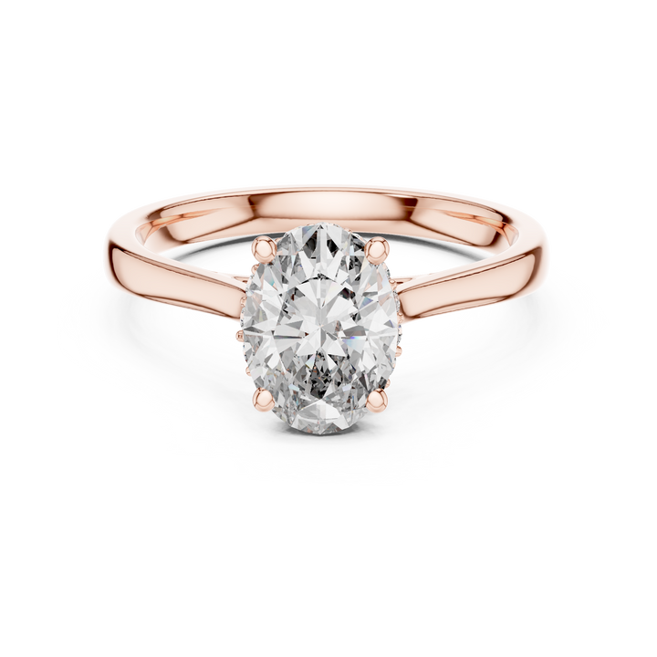 Oval Lab Diamond Engagement Ring | 925 Sterling Silver