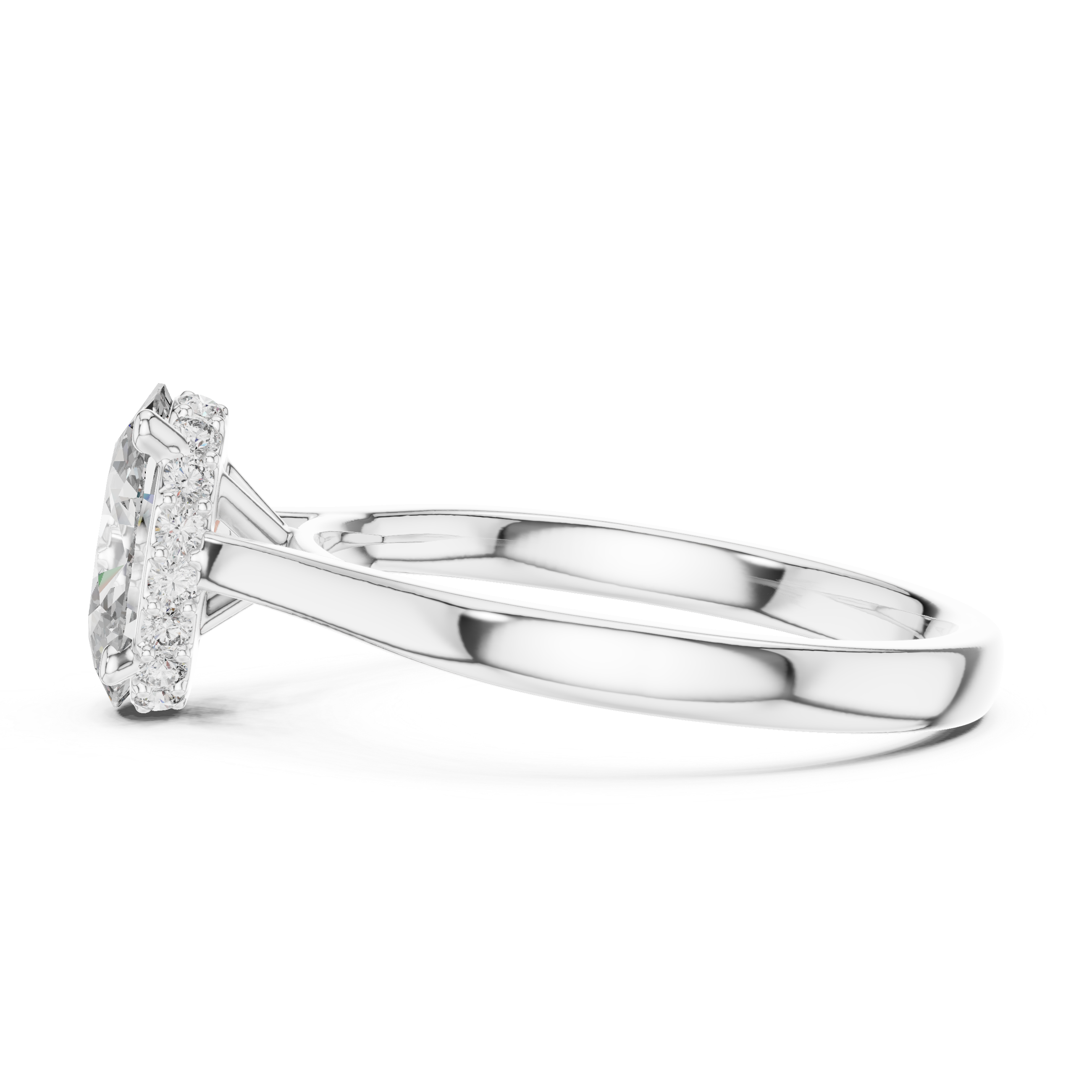 Oval Lab Diamond Engagement Ring | 925 Sterling Silver