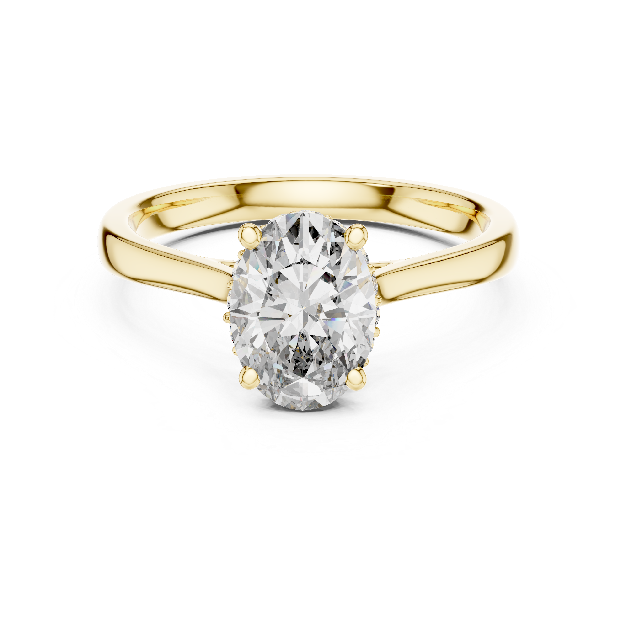 Oval Lab Diamond Engagement Ring | 925 Sterling Silver