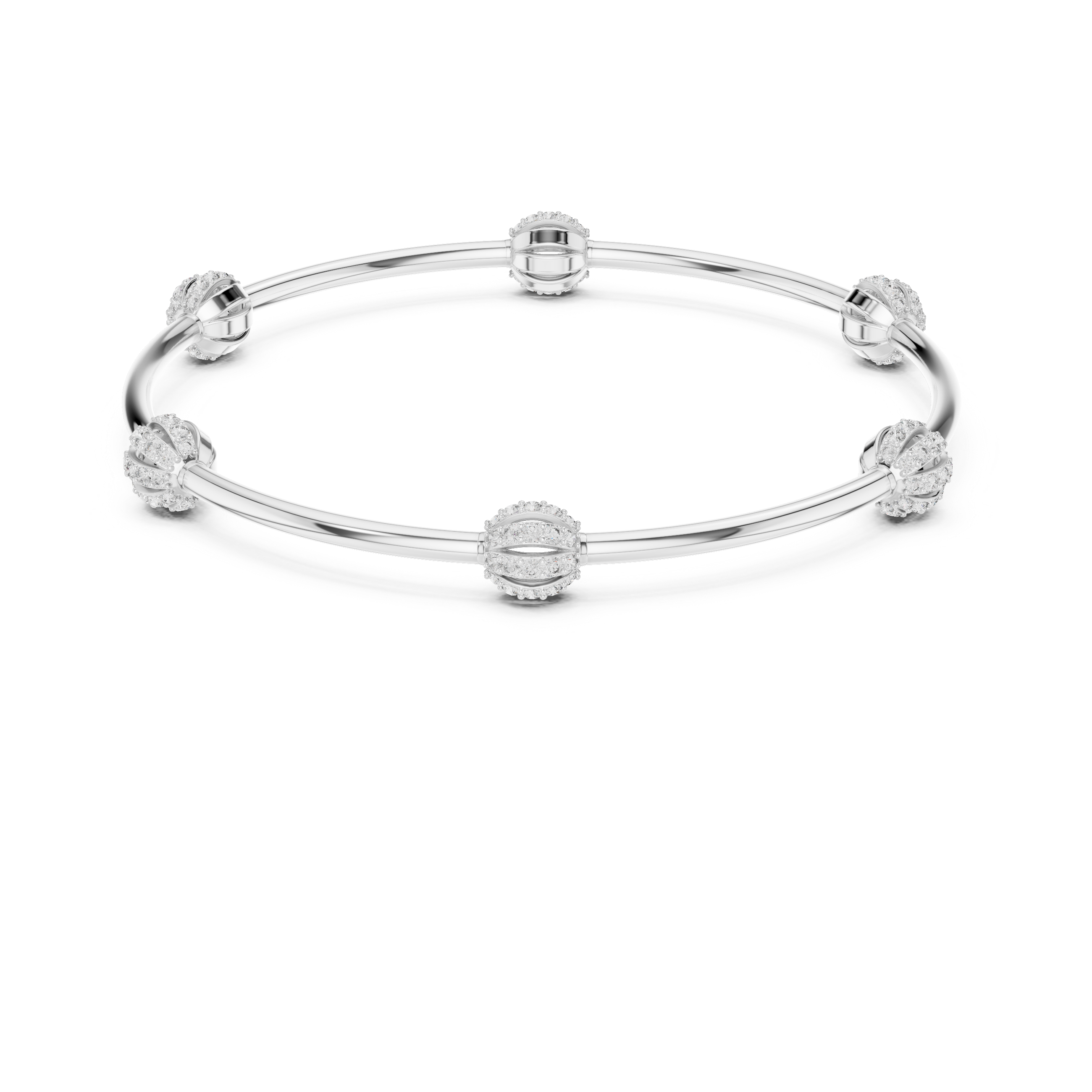 Celestial Station Bangle: Lab-Grown Diamond & Sterling Silver