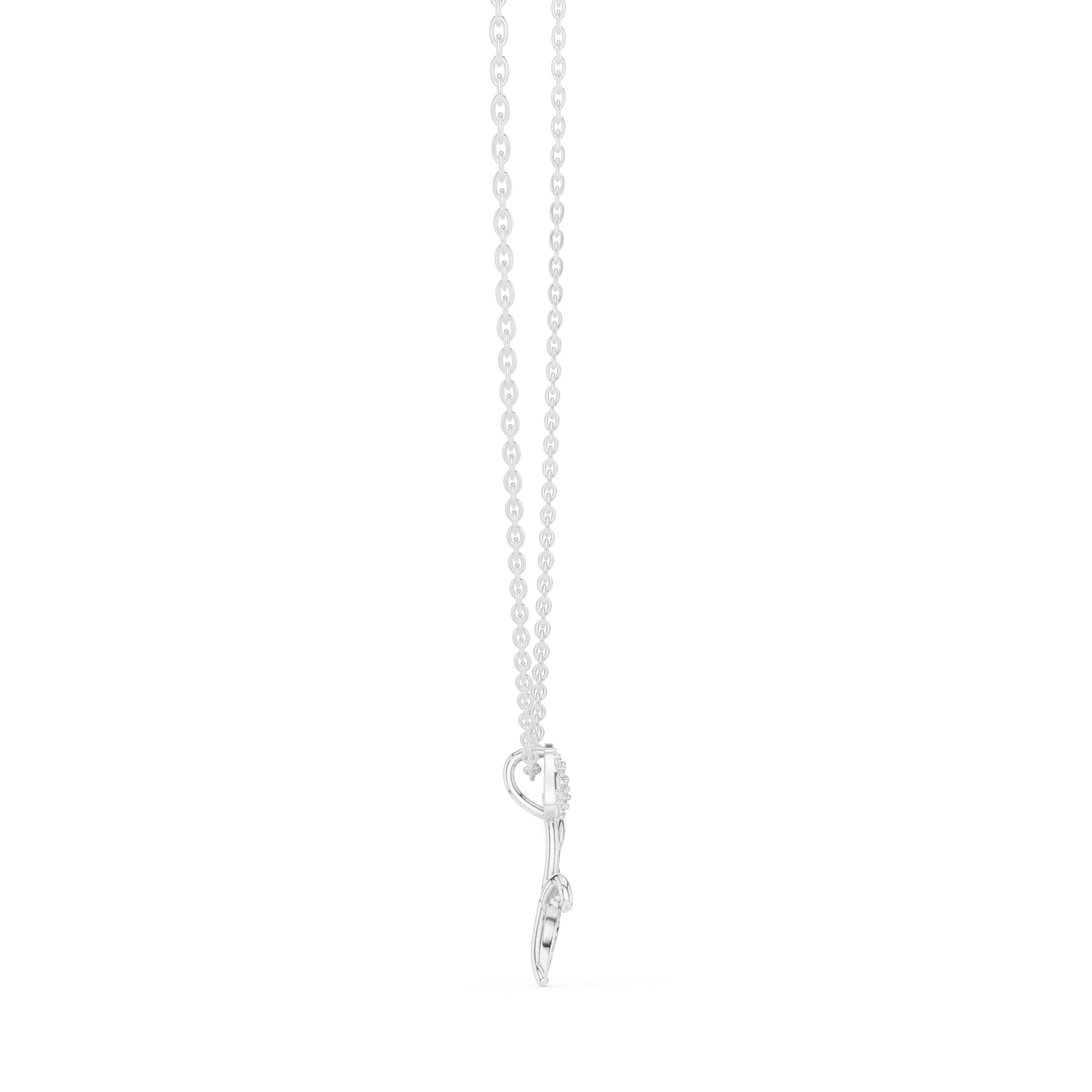 Lab-Grown Diamond Twin Tulip Pendant in Rose Gold over Sterling Silver