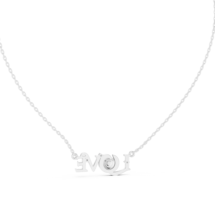 Lab-Grown Diamond "LOVE" Evil Eye Pendant in Sterling Silver