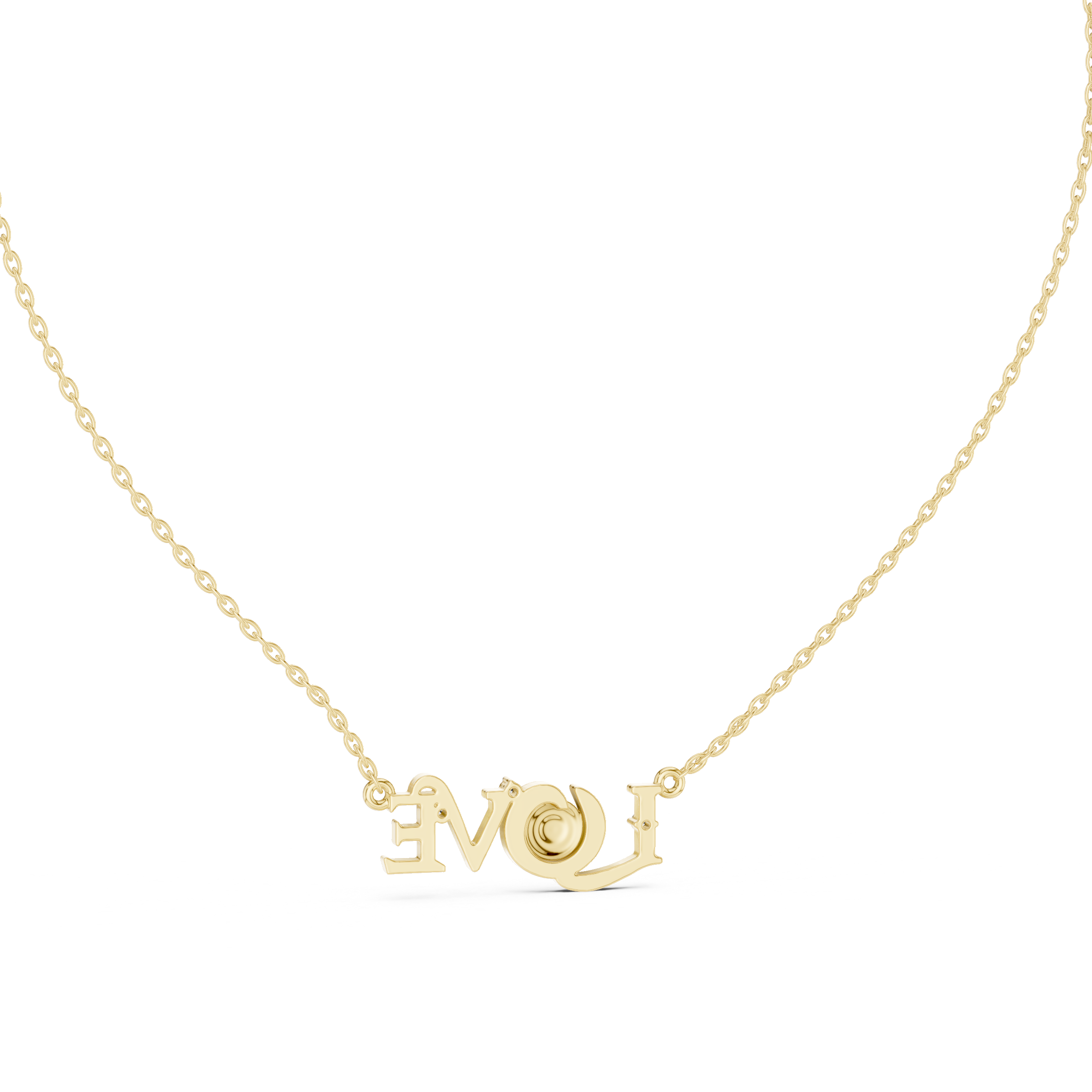 Lab-Grown Diamond "LOVE" Evil Eye Pendant in Sterling Silver