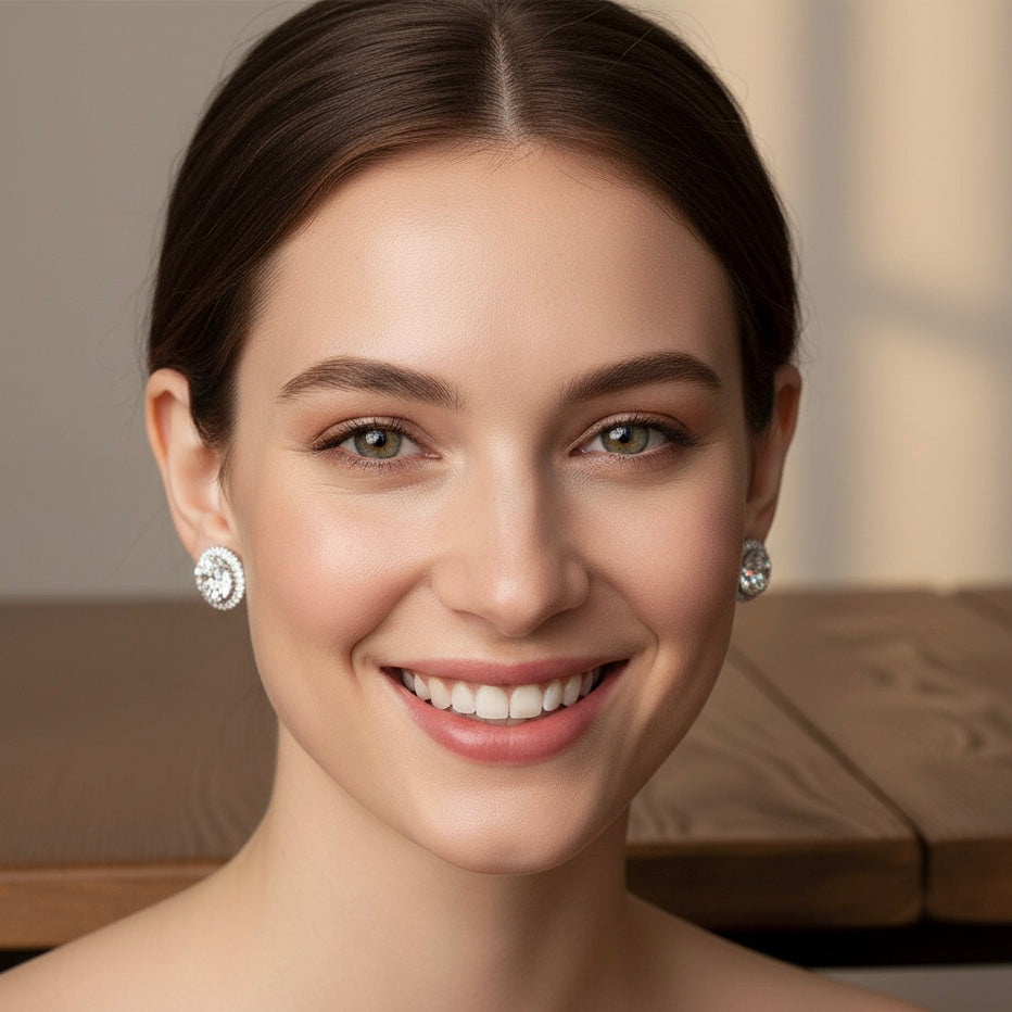 Round Diamond Earing