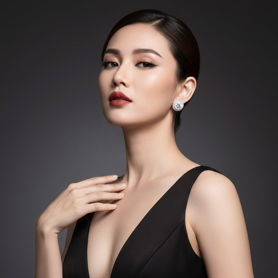 Round Diamond Earing