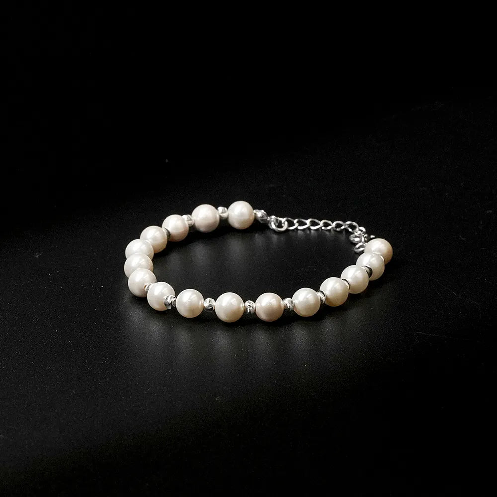 Moti Diamond Silver Bracelet