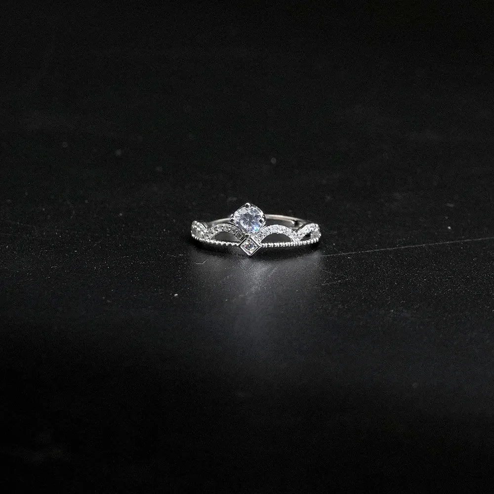 Anushka Sharma Silver Studded Rose Ring