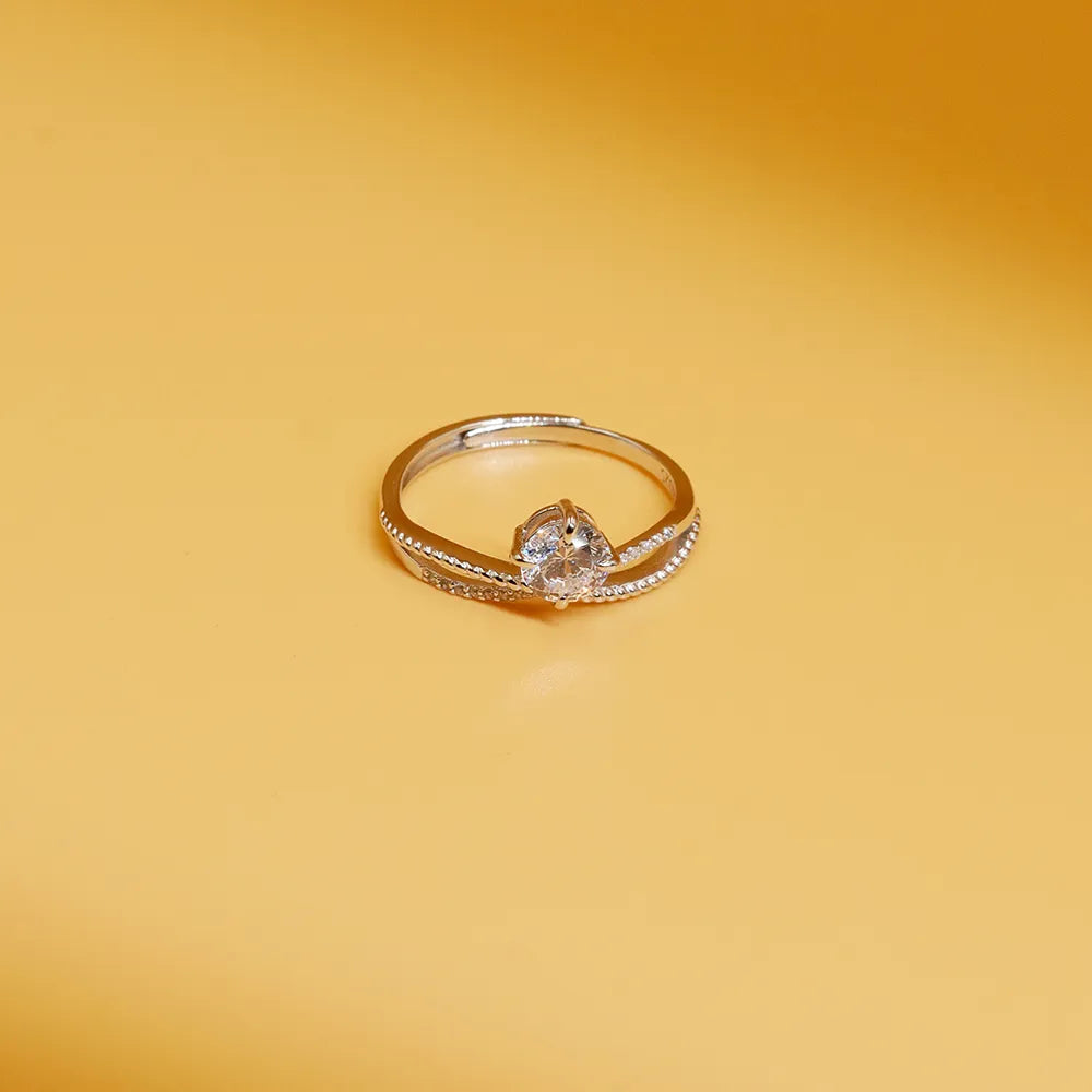 Silver Glittering Ring
