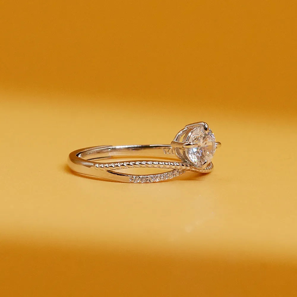 Silver Glittering Ring