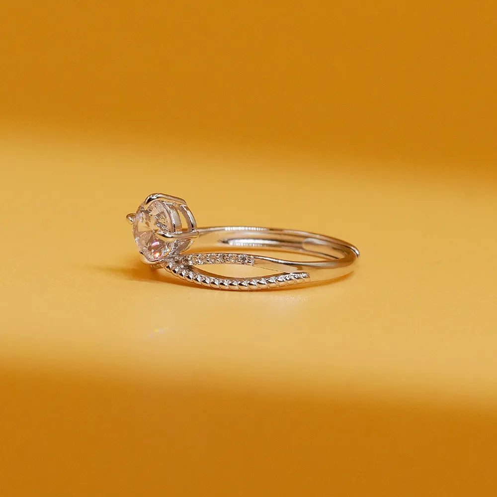 Silver Glittering Ring