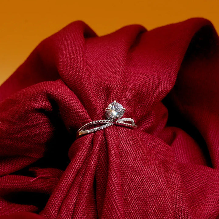 Silver Glittering Ring