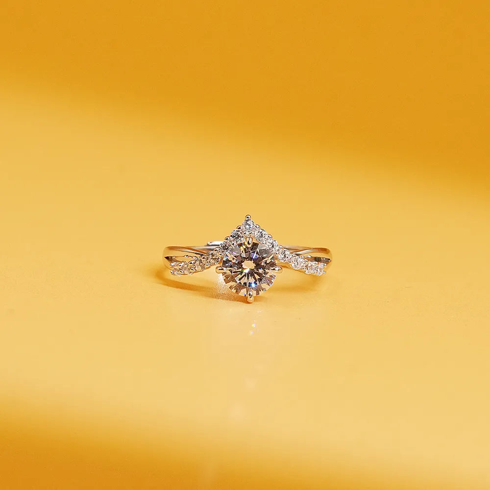 Silver Zircon Vintage Ring