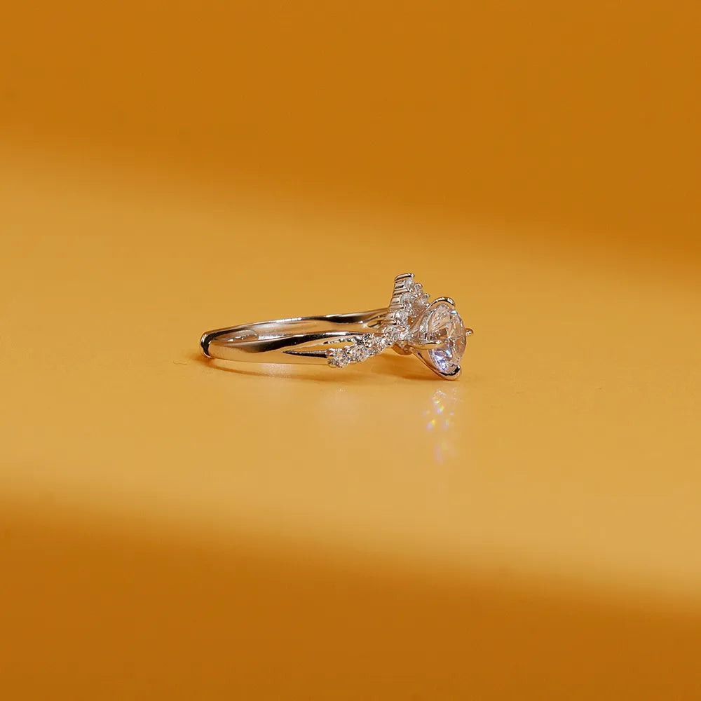 Silver Zircon Vintage Ring