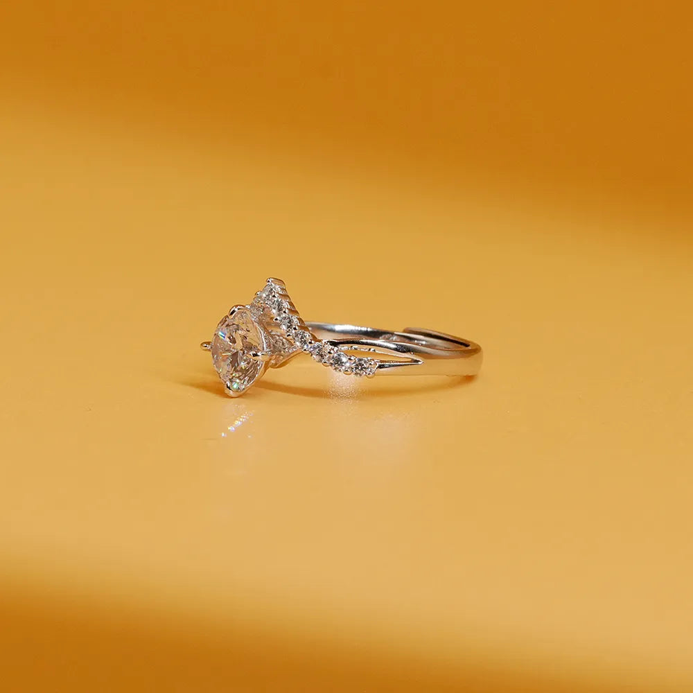 Silver Zircon Vintage Ring