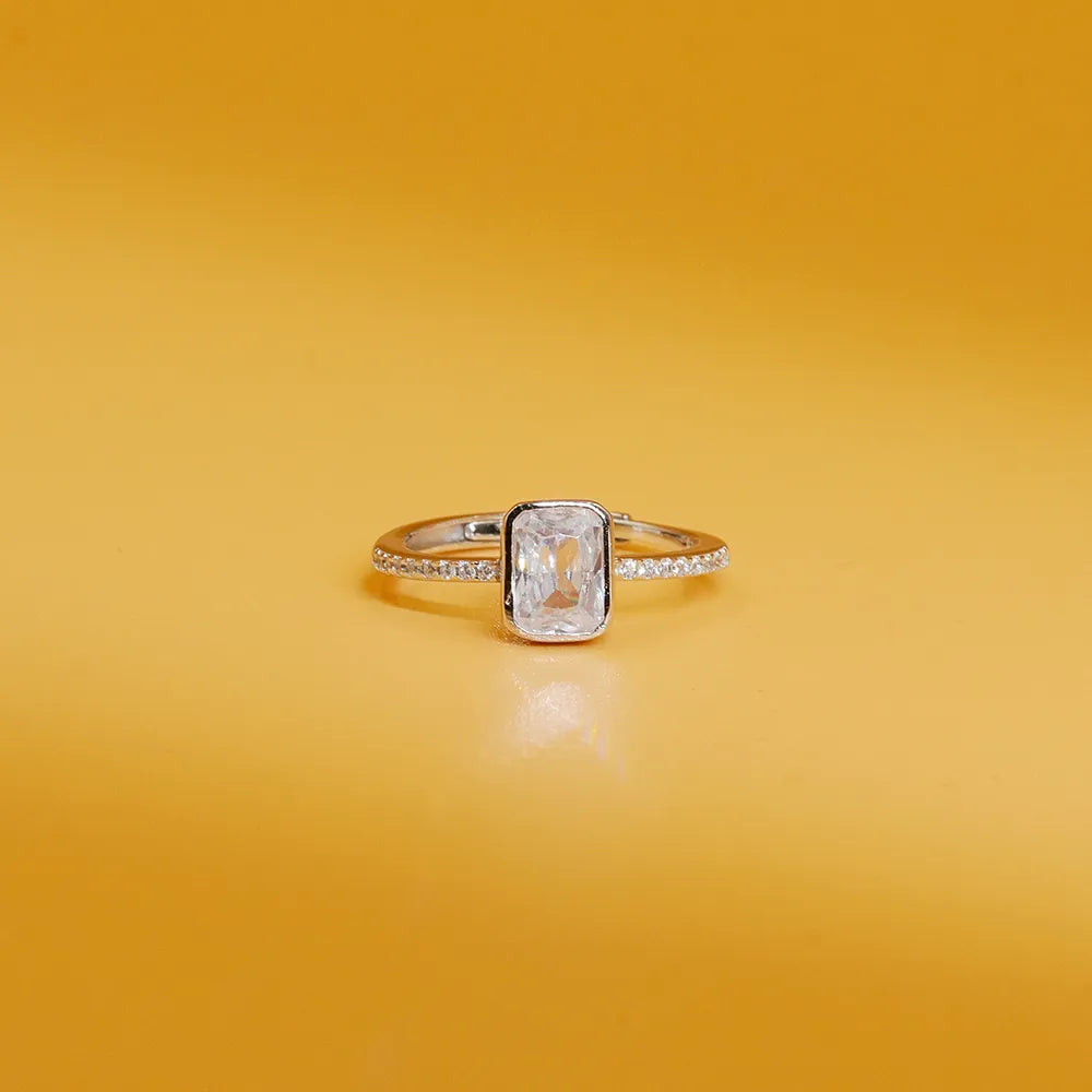 Silver Classic Solitaire Ring