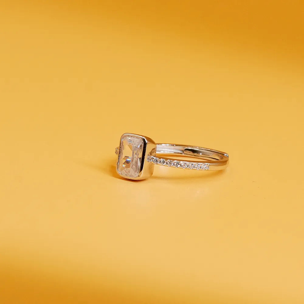 Silver Classic Solitaire Ring