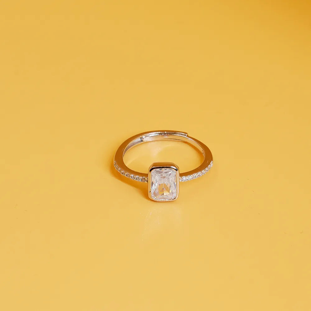 Silver Classic Solitaire Ring