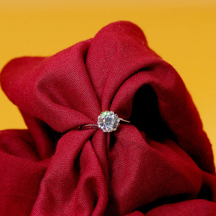 Silver Glowing in Love Couple Rings