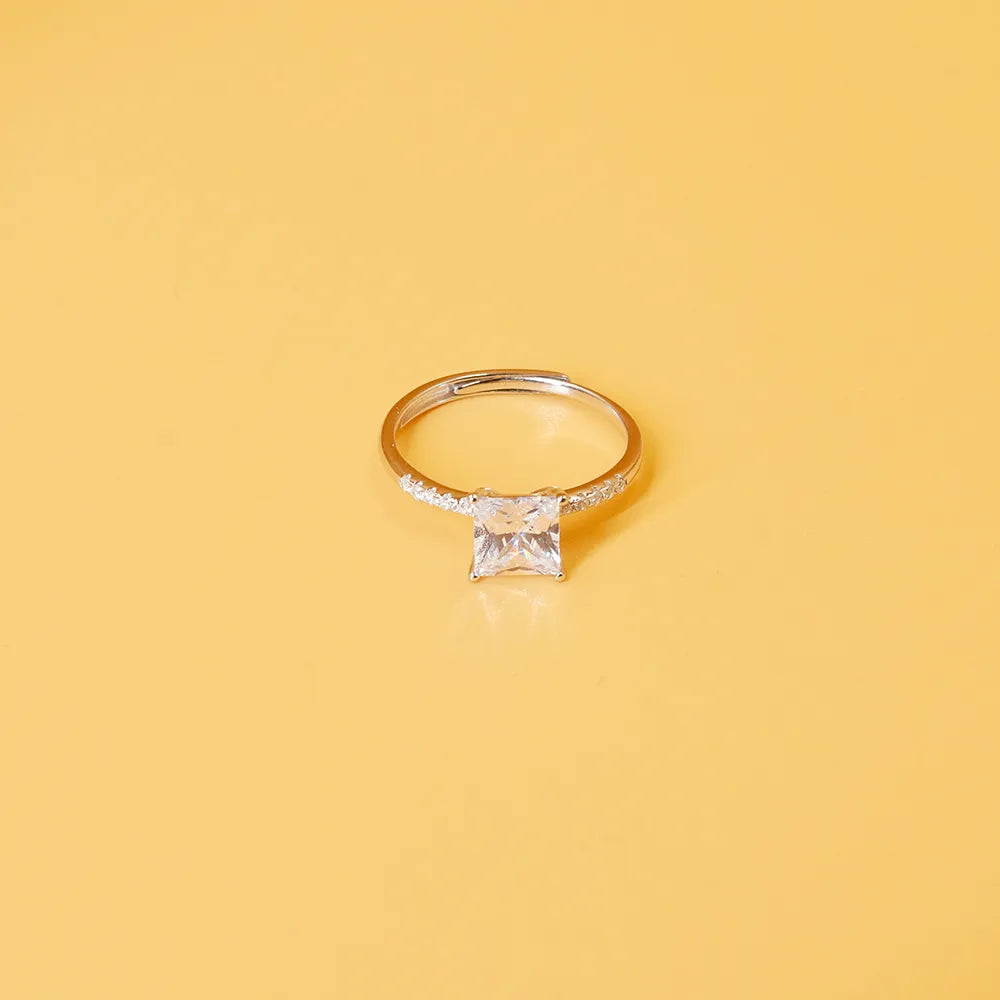 Silver Flower Girl Ring