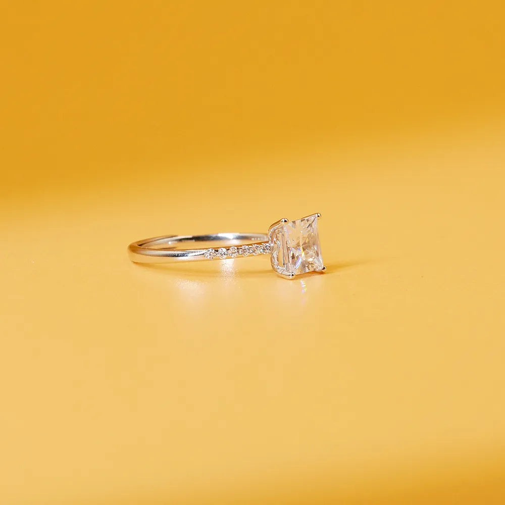Silver Flower Girl Ring