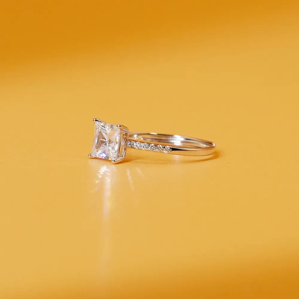 Silver Flower Girl Ring