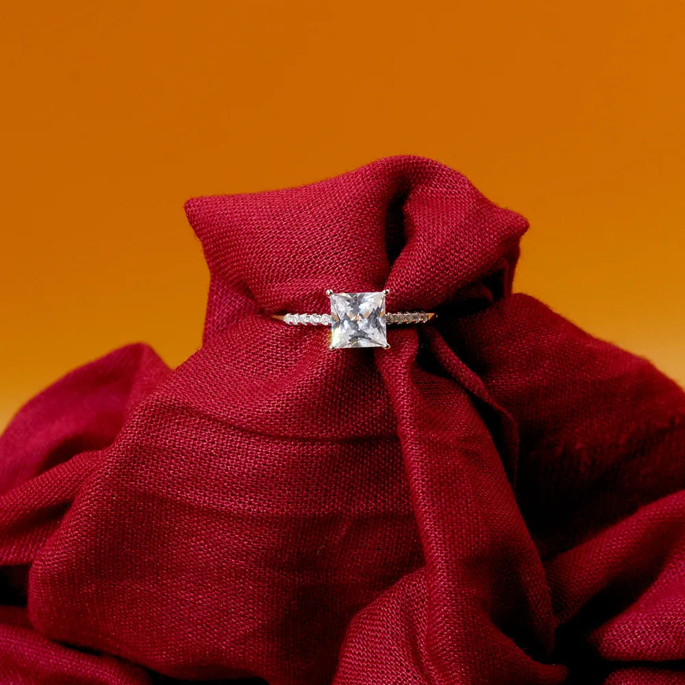 Silver Flower Girl Ring