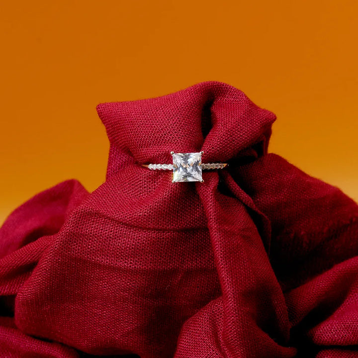 Silver Flower Girl Ring