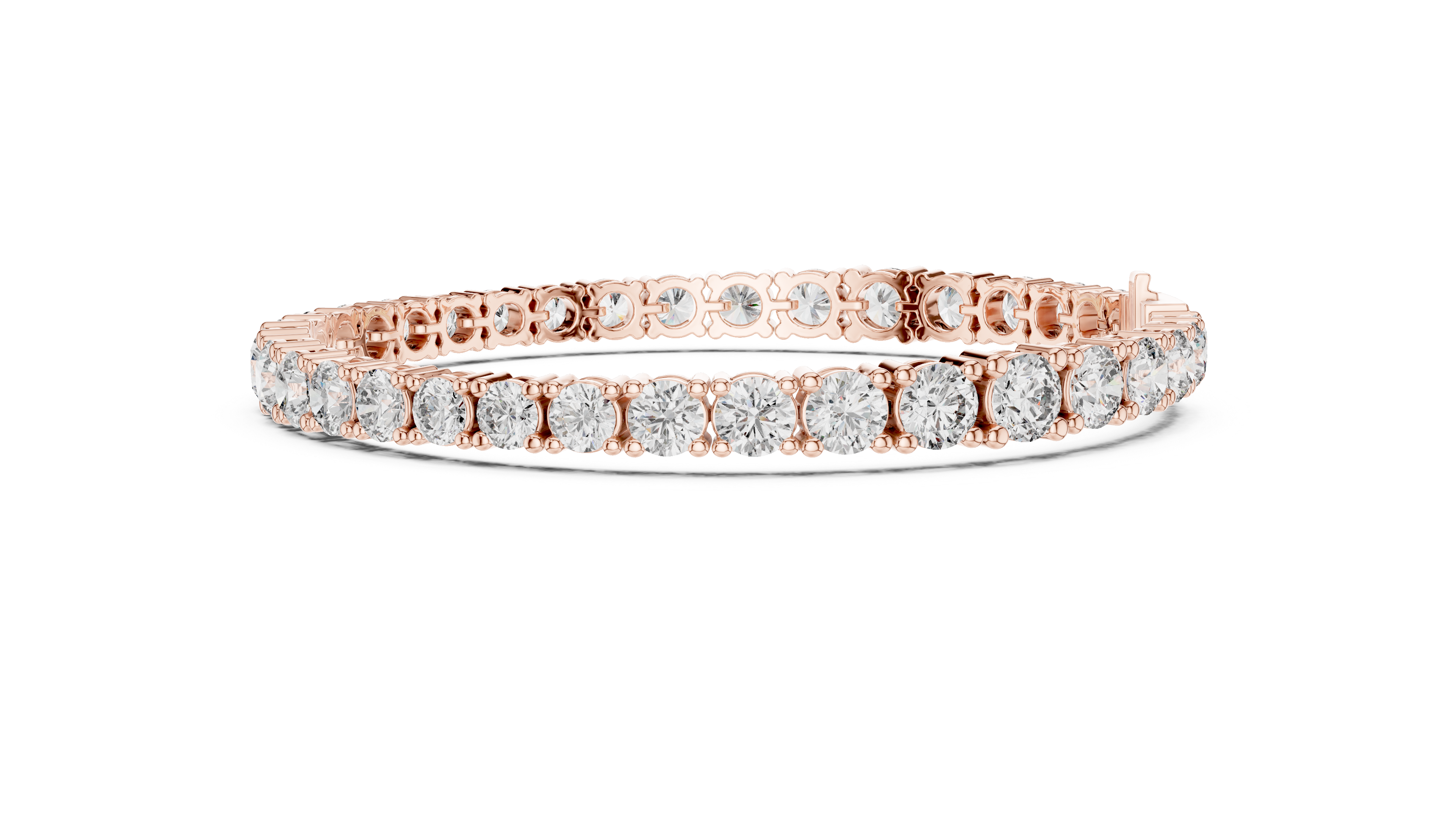 Classic Brilliant-Cut Lab-Grown Diamond Tennis Bracelet in 925 Sterling Silver