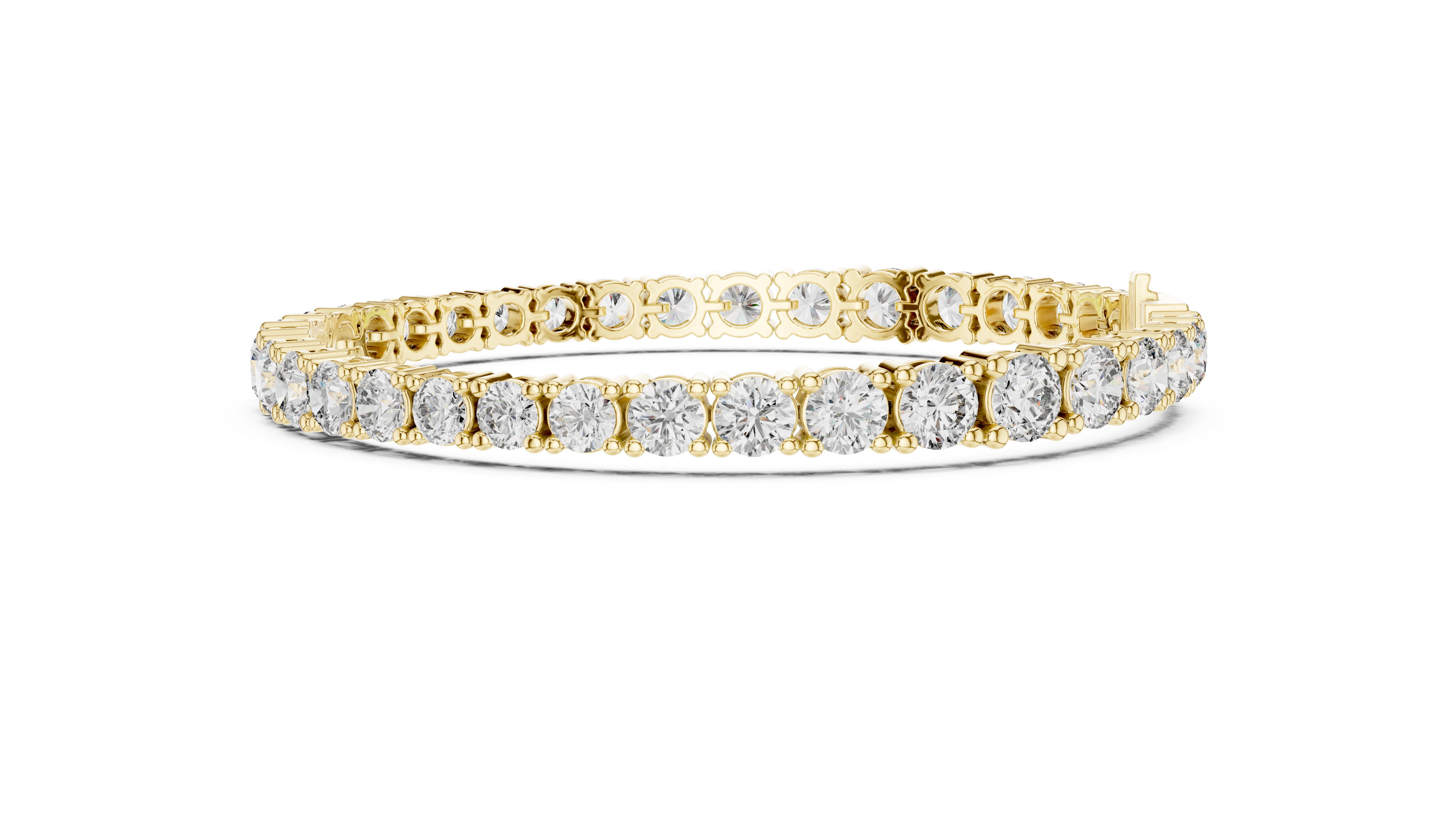 Classic Brilliant-Cut Lab-Grown Diamond Tennis Bracelet in 925 Sterling Silver