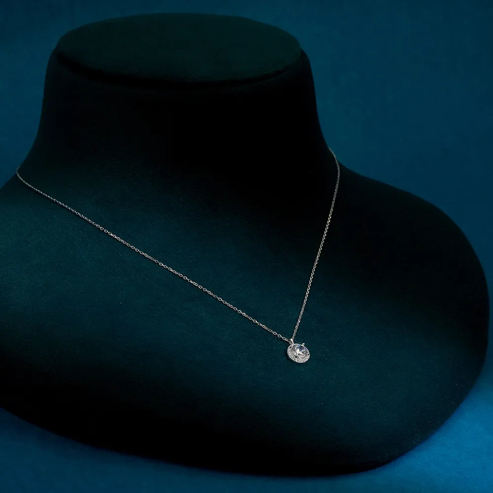 Round Solitaire Necklace