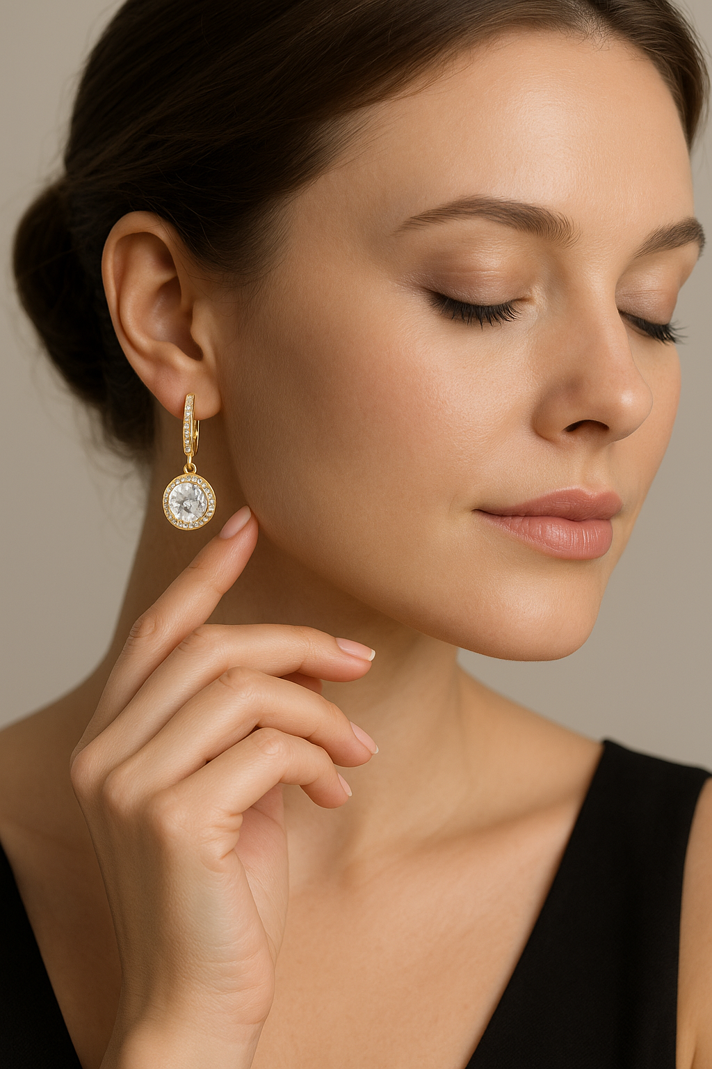 Ethical Luxury: Lab-Grown Diamond Oval Halo Dangle Earrings