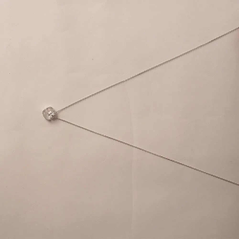 Cushion Diamond Necklace