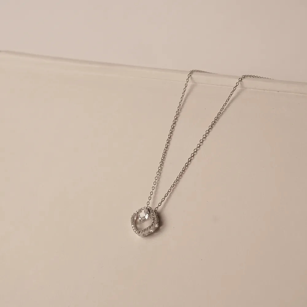 Cushion Diamond Necklace